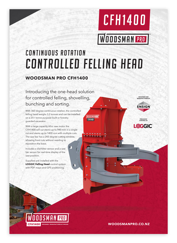 Controlled tree felling CFH1400 – Woodsman Pro